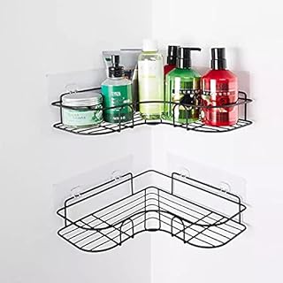 2~Pack Corner Shower Caddy ~ Wall Mounted Bathroom Shelf with Adhesive ~ No Dril - Compare price