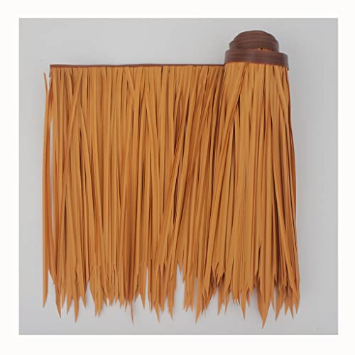 Rotolo di paglia artificiale, 0,5 x 1 m, in PVC, per giardino, padiglione, tetto, decorazione, ritardante di fiamma, aspetto naturale, giallo (0,5 x 2 m)
