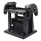Tieesa Switch Multifunktions-Controller Storage Bracket Tower Case Game Card Box Storage Holder Stand Shelf Compatible for Switch Game Disc Card Switch Console Host Switch Controller