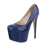 Höher geht bekanntlich immer! Diese stylischen Plateau-Pumps mit Stilettoabsatz haben ein Obermaterial aus Lacklederimitat. Durch die Höhe wird das Bein ins Unendliche gestreckt und die Trägerin erhält eine sexy Silhouette.