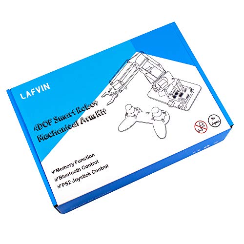 LAFVIN 4DOF Acrylic Robot Mechanical Arm Claw Kit Compatible with Arduino IDE DIY Robot with CD Tutorial - Image 6