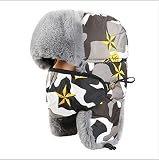 ★ Super warm und bequem – klassisches Fliegermützen-Design, Unisex, Kunstfell-Mütze mit Maskenjagd.