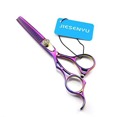 Ciseaux de coupe pour gaucher JIESENYU 14cm ciseaux à effiler coiffure - 5