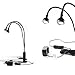Wallniture Lamba Led Lights Double Head Gooseneck Arms Desk Lamp Energy Efficient, Black