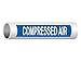 ComplianceSigns Vinyl ASME A13.1 Air Pipe Label, 8 x 2 Inch Blue 5-pack
