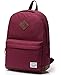 Produktbild VASCHY Schulrucksack Mädchen Rucksack Damen, Herren Klassische Leichte Rucksack Jugendliche Wasserabweisende 15.6 Zoll Laptop Rucksack -Burgunder