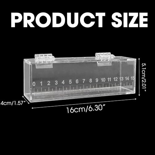 Image of Fish Viewing Box Container with Lid and Scale, Acrylic Portable Fishing Mini Aquarium, Small Fish Breeder Hatching Boxes, Safe Tank Case for Breeding Egg Photo Isolation Outdoor Indoor