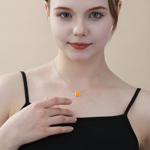 Volleyball/Softball/Soccer/Basketball/Football/Baseball/Pickleball Necklace for Women Girls, Mom Sports Pendant Necklaces Jewelry Game Day Team Gifts3