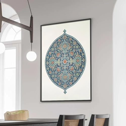 Peinture murale sur toile motifs géométriques pour créer un salon zen et moderne