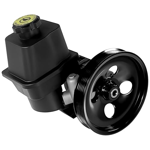 YOMALL Power Steering Pump with Pulley & Reservoir fit for 2002-2009 Trailblazer EXT Envoy XUV 2004-2007 Rainier 2002-2004 Bravada 2007-2008 Ascender 2006-2009 9-7x 20-65990