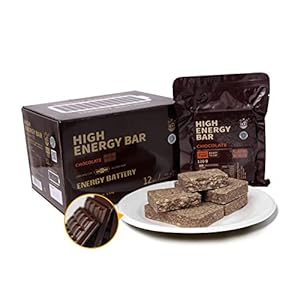 Emergency Food Ration Bars, Chocolate Flavor Survival Tabs Supply for Outdoor Camping Emergency Snowstorm Earthquake Disaster Preparedness Kit With Long Self Life 12 Count
