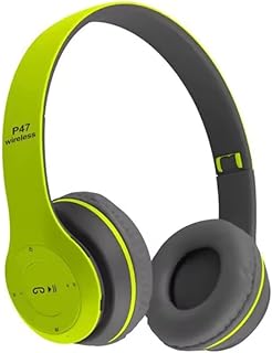 icall P47 Gaming Over Ear Headphones Wireless Bluetooth with Mic (Green) Price In India