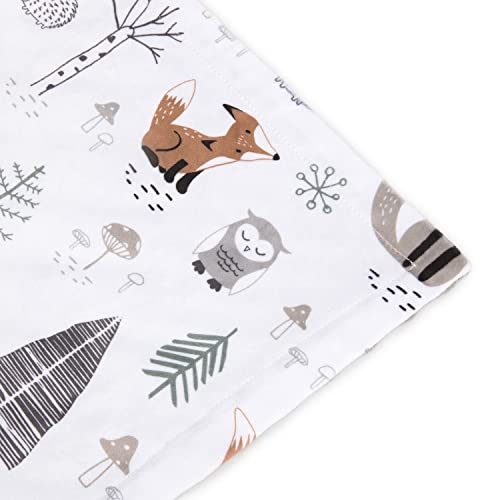 Baby Blanket For Boys Girls With Forest Foxes Multicolor Printed 30X40 Inch + 100% Cotton Waffle Soft Lightweight Toddler Bed Blanket 30X30 Inch #TOP3