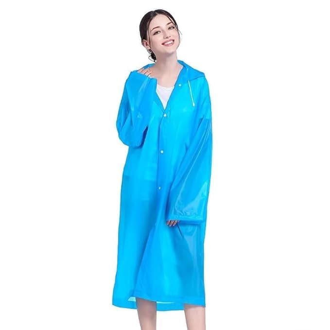 rain coat for trekking raincoat for women Waterproof Raincoat with Hood Rain Coat For Men eusable Poncho Rainwear with Hoodie & Travel Pouch for Adult Unisex (RANDOM COLOR)-image-12