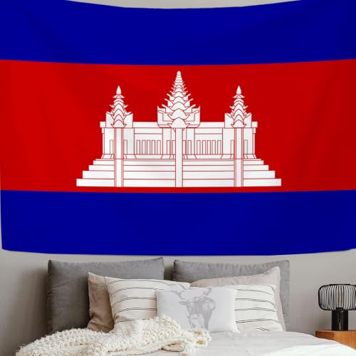 Drapeau Cambodge tenture murale pour chambre ado et déco salon moderne - 7