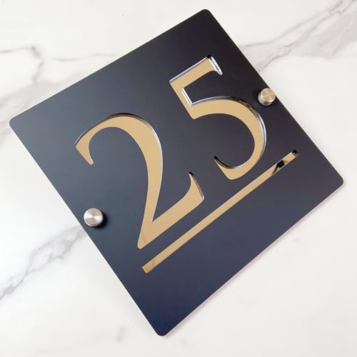 Cartello numero civico in argento nero cavo 3D acrilico personalizzato