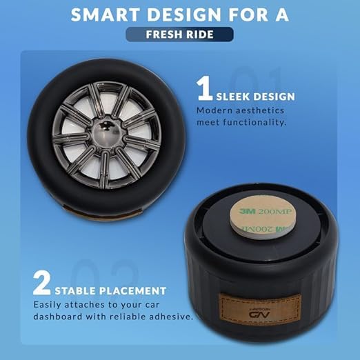 Image of NEODRIFT 'NeoWheel' (Set of 2) | Vanilla Bliss | Premium Dashboard Car Perfume Air Freshener (Long-Lasting Car Fragrance, Premium Stylish Accessory)