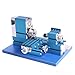 CJC All Metal Miniature Lathe - 36W 20000RPM Universal Mini Metal Lathe Machine - Power Metal Lathes For DIY CNC Tool Woodworking for Education Model Making (Blue）
