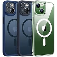 TORRAS Anti-Yellowing for iPhone 13 Case with MagSafe, 12FT Military Grade Shockproof, Resists Yellowing for 180 Days, Anti-Slip Grip Texture, Magnetic Protective for iPhone 13 Cover, Diamond Clear