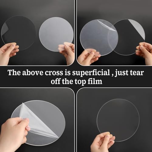 Acrylglas Platten, 2 Stück Ø 150mm Rund Glasscheibe Transparente Kuchenplatte Acrylscheibe Wiederverwendbar Tortenunterlage Für Cake Board, Malerei, Dekorativen DIY Handwerk