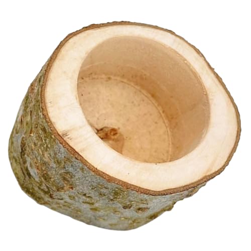 SERTYT ペット 木製 ボウル ハムスター 遅延 フィーダー ウサギ 食べ物 ハムスター 噛む ボウル ハンモック 豚 モルモット 豚 おもちゃ ウサギ 干し草 モルモット 豚 果物 ボウル