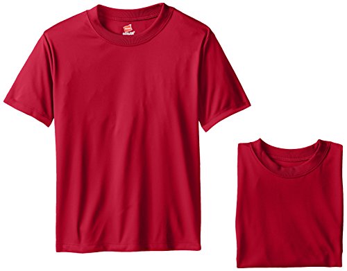 Hanes Boys' Little Cool Dri Performance T-Shirt Pack Of 3, Deep Red, X Small #TOP11