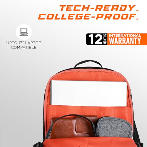 Image of Skybags Yolo 01 Casual Backpack 35L With Laptop Compartment for Men & Women With Padded Back & Shoulder Strap (Pixel Black)