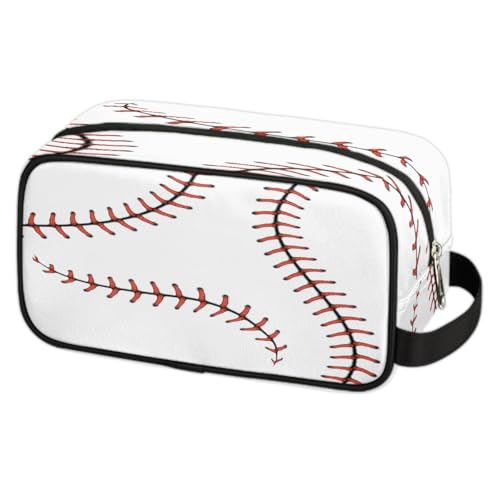 Ackutea Travel Toiletry Bag for Boys Kids - Baseball Waterproof Hanging Cosmetic Hygiene Bags Lightweight Large Shave Kit for Toiletries Accessories Bathroom Stuff, Gifts for Men