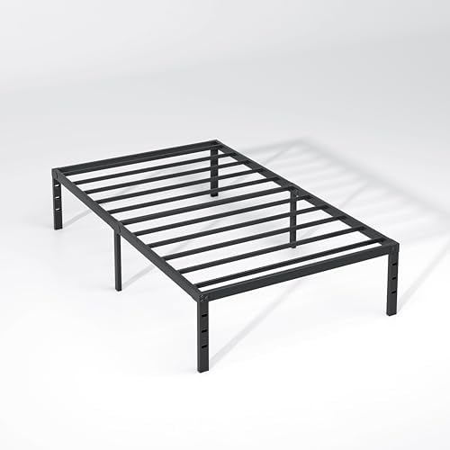 NEW JETO Metal Bed Frame,Twin Size Bed Frame with Storage Space,Heavy Duty Sturdy Mattress Foundation,Easy Assembly,No Box Spring Needed, Black,14 Inch,Twin — view 8