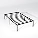 NEW JETO Metal Bed Frame,Twin Size Bed Frame with Storage Space,Heavy Duty Sturdy Mattress Foundation,Easy Assembly,No Box Spring Needed, Black,14 Inch,Twin