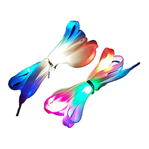 Colorsheng 1 Pairs 47'' LED White Shoelaces Light Up Shoe