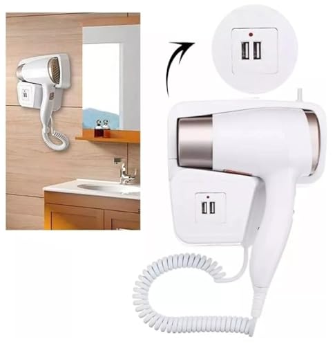 Secador de Cabelo Quente e Frio, Portátil, Anti Furto, 110V, para Hotel/Residência