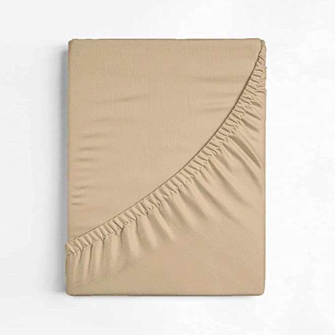 British Home Bedding, Plain Polycotton Percale Fitted Bed Sheets - Image 3