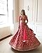 SREELEELA Red Bridal Lehenga Choli, Embroidered Wedding Dress, Gold Embellishments, Traditional Indian Attire (Medium-36)
