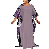 African Dresses for Women Patchwork Maxi Long Dresses 3/4 Sleeve Dashiki Women Clothes Loose African Robe Clothing…