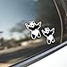 Gangster Shooting Panda Banksy Vinyl Decals Stickers (2 Pack!!!) | Tumbler Coffee and Insulated Cups | Decals Only! Cup not Included! | 2-3 X 3 inch Black on White Blackground Decals | KCD1064