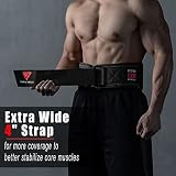 Pas do podnoszenia ciężarów, pas do podnoszenia ciężarów, pas do podnoszenia ciężarów, pas do treningu siłowego 18 cm, wsparcie pleców fitness do treningu krzyżowego, martwy ciąg (M)