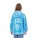 JESKIDS Girls Boys Rain Jacket Lightweight Waterproof Raincoat Breathable Windbreaker for Kids Outdoor Blue 8-9 Years