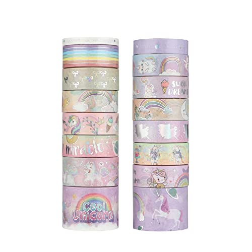 Cinta adhesiva Unicornio Washi Tape para decorar álbumes de recortes y fiestas