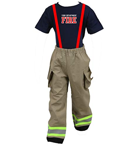 Firefighter Original Personalized Tan 2-Piece Toddler Outfit2