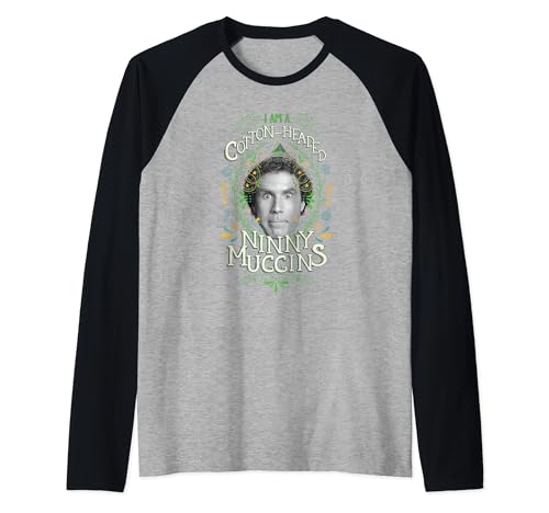 Image of Elf Cotton Headed Ninny Muggins Christmas Raglan Baseball Tee