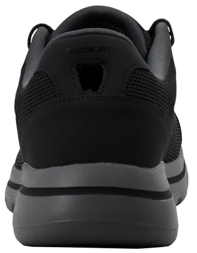 Skechers Men's Go Walk 5 - Demitasse Lace Up Walking Shoe, Charcoal/Black, 11.5 M US