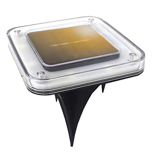 HOT1950s Ground Lights- 8 LED Garden Pathway Outdoor IP65 Waterproof In-Ground Lights, Solar Powered Path Lights Landscape Spike Lighting for Yard Driveway Lawn Pathway (Black)