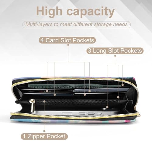 Cute Fox Wristlet Wallets for Men Women Leather Purse Clutch Cute Card Holder4