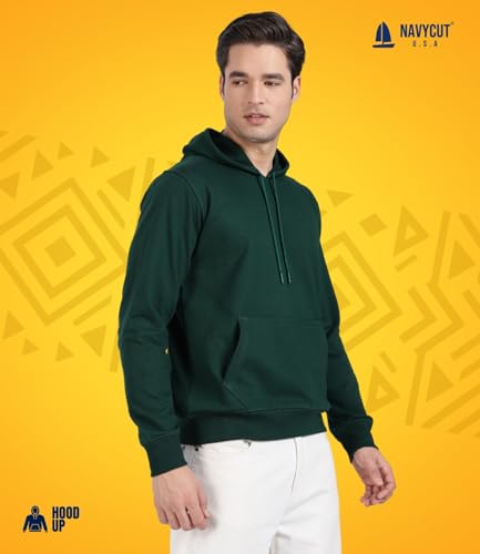 Image of Cotton Hoodies for Men | Pullover | Winter Wear | Hoodie | Hooded Sweatshirt | Kangaroo Pockets Hoodie|Regular Fit |Size S- 2XL