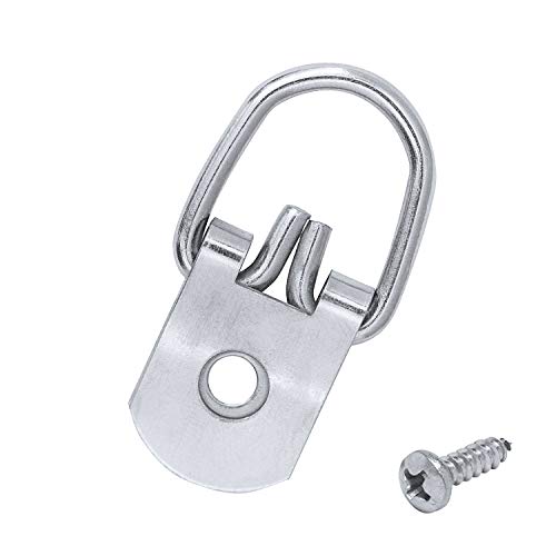 Framer Supply Heavy Duty 1 Hole Steel D-Ring Picture & Mirror Hangers with #6 1/2