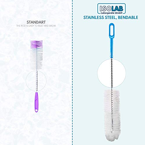 Isolab Usa - 6 Pieces Premium Cleaning Brush Set, Laboratory Cleaning, Bottle Cleaner, Sponge Tip And Straw Brush, Test Tube, Sinks, Drains, Pipes, Flask Cleaner #TOP6