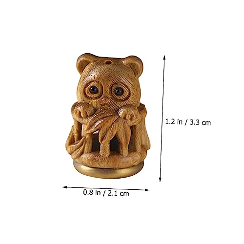 Estatua de panda tallada con contenedor de aromaterapia miniatura 2