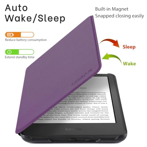 Image of CoBak Case for All New 6 Inch Kindle 2024 and 2022 (11 Generation) - PU Leather Smart Cover, Auto Sleep and Wake, Premium Protective Case for Kindle Basic