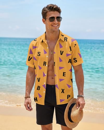 Image of 99TIMORO Fathers Movie Hawaiian Shirt for Men, Characters Button Down Short Sleeve Top, Summer Beach Gifts